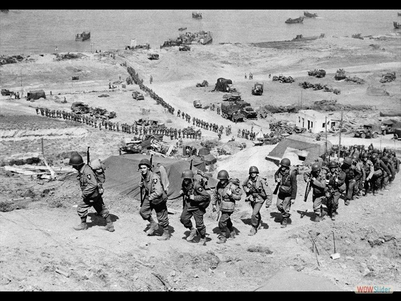 Reinforcements for initial allied invaders of France