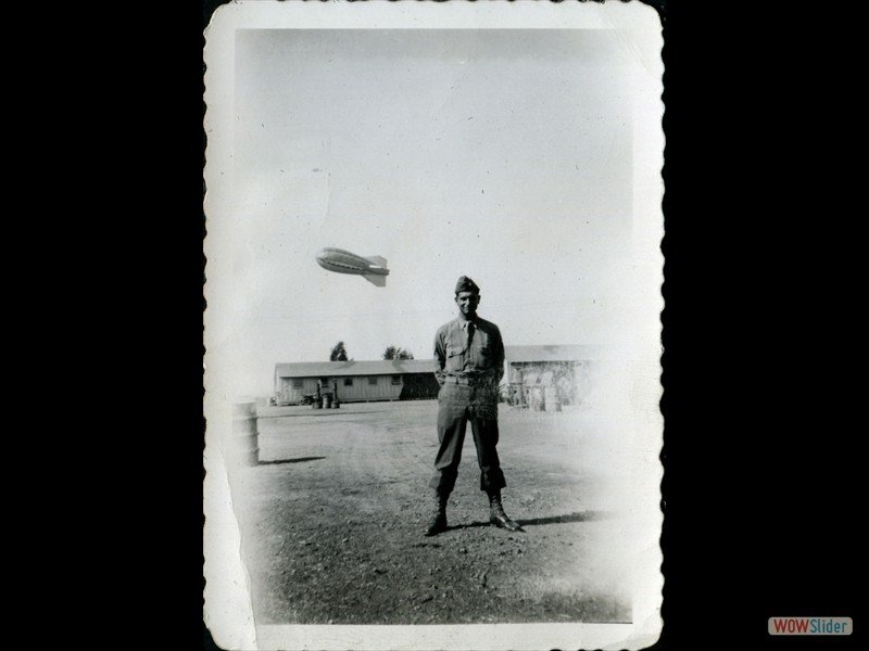 1942 Mines Field - See Barrage Ballon in the Distance
