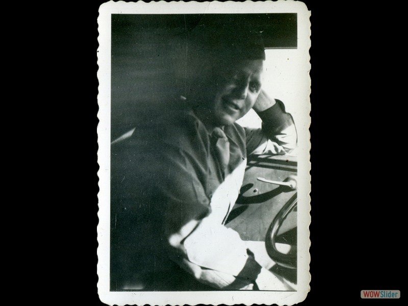 1942-11-02 Ojai California Ronald Jirsa in his jeep - We call him cowboy